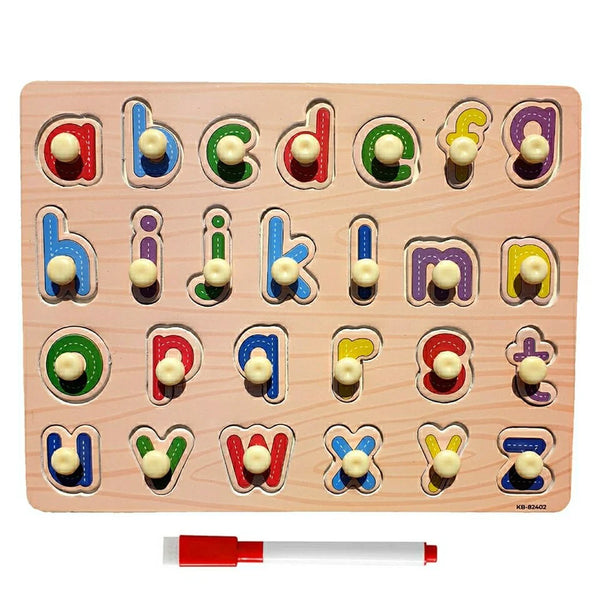 2in1 Lowercase Knob Double Sided Board With Writing Activity - 402