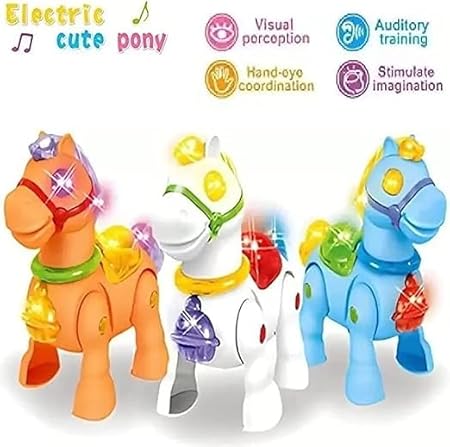 Manos Walking Musical Pony Horse Toy with Lights & Sound