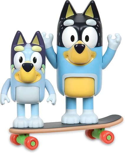 Bluey and Dad Bandit Sports Toy Set with Skateboard
