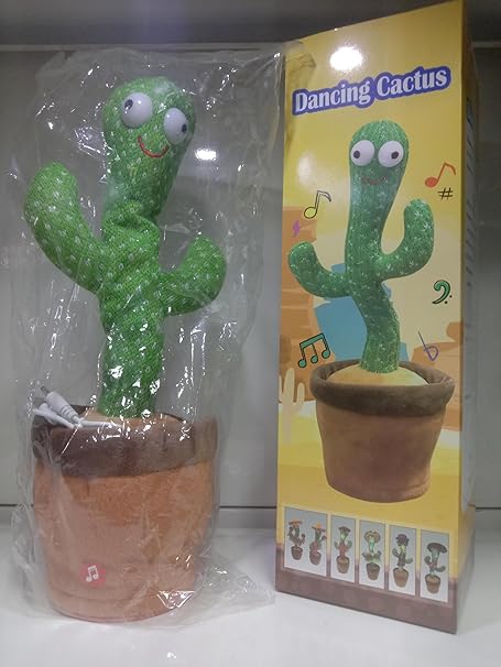 Generic Dancing Cactus Toy - Squishy, Interactive, Decorative Display, Tabletop Play
