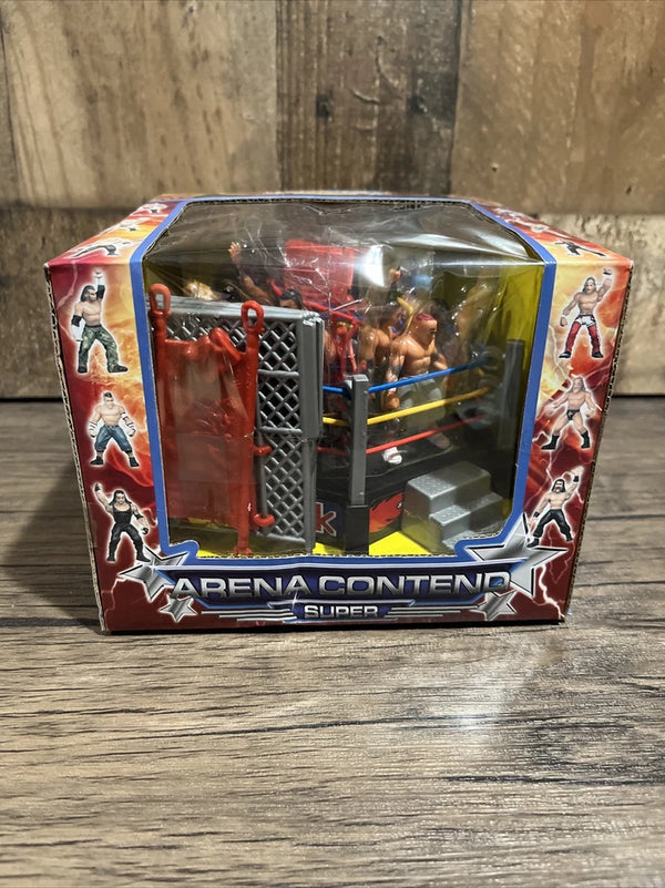 TOYVELT 32-PIECE WRESTLING TOYS FOR KIDS-WRESTLER WARRIORS TIYS W/RING COMPLETE